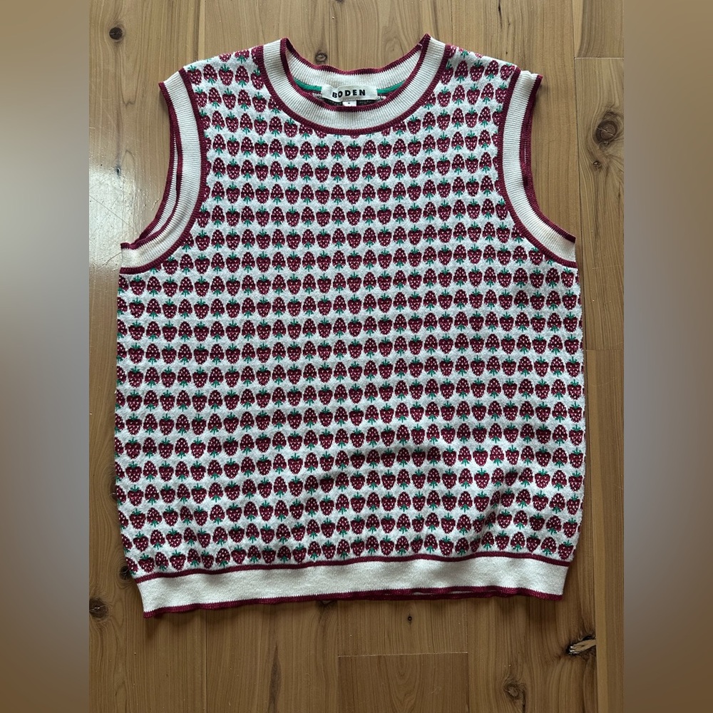 Boden Strawberry Vest